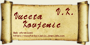 Vuceta Kovjenić vizit kartica